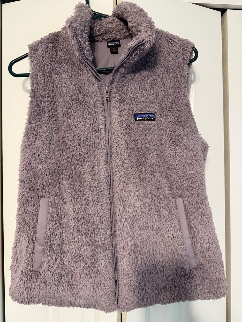 Patagonia Purple Fuzzy Zip-Up Vest